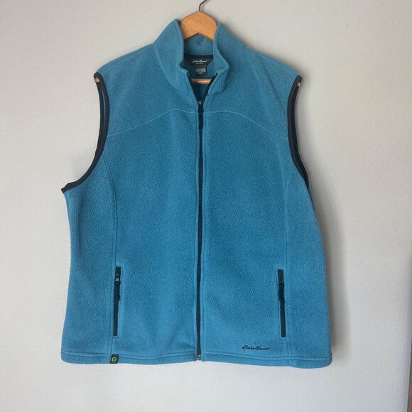 Eddie Bauer Fleece Polartec Full Zip Vest Womens Size XXL‎ Zip Pockets - Picture 1 of 3